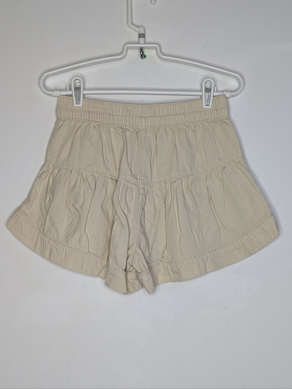 We The Free Free People Fleur Cream Cotton Button Accent Pull On Shorts XS - Picture 4 of 8